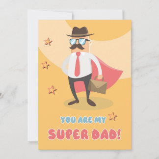 Super Dad Flat Greeting Card Kaart