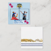 Super Dad Fotocollage Happy Vaderdag Kaart Notitiekaartje (Voorkant / Achterkant)