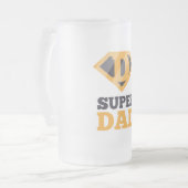 Super Dad Frosted Glass Beer Mok (Voorkant links)