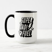 Super Dad Fuel Superheld Fun Comic Monogram Black Mok (Links)
