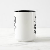 Super Dad Fuel Superheld Fun Comic Monogram Black Mok (Midden)