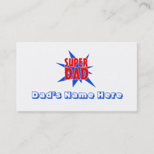 Super Dad Funny Vaderdag Visitekaartjes Contactkaartje