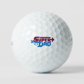 Super Dad Gamer Gift – Cute Retro Golfballen (Voorkant)