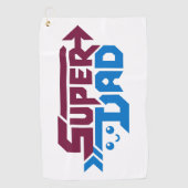 Super Dad Gamer Gift – Cute Retro Golfhanddoek (Voorkant)