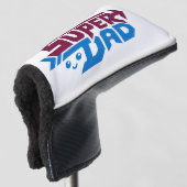 Super Dad Gamer Gift – Cute Retro Golfheadcover (3/4 voorkant)