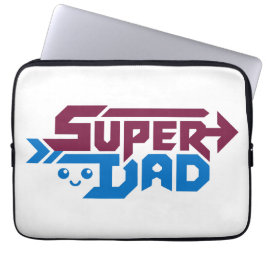 Super Dad Gamer Gift – Cute Retro Laptop Sleeve