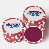 Super Dad Gamer Gift – Cute Retro Poker Chips (Opstapeling)