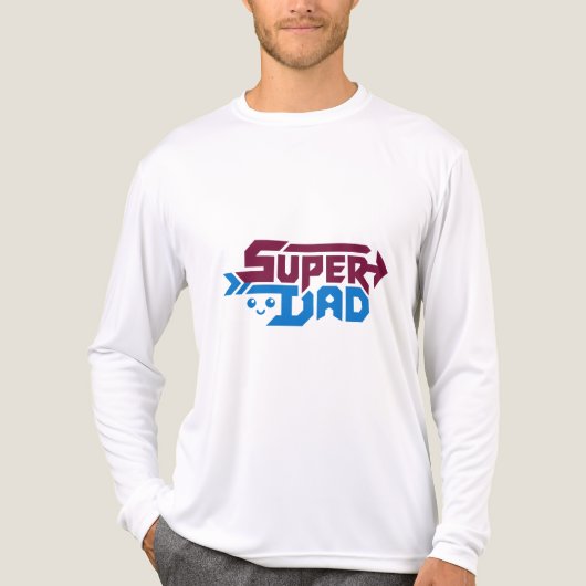 Super Dad Gamer Gift – Cute Retro Tri-Blend Shirt (Voorkant volledig)