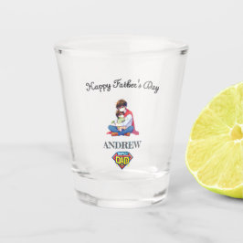 Super Dad - Gepersonaliseerde Held Shot Glass Shot Glas