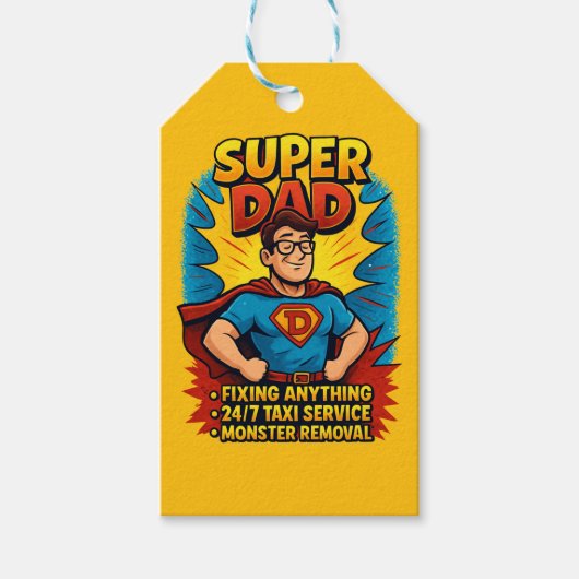 Super Dad Gift Labels: de perfecte Vaderdag Cadeaulabel (Voorkant)