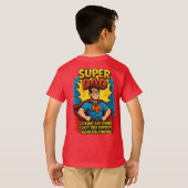 Super Dad Gift - Vaderdag Superhero Comic T-shirt (Achterkant volledig)