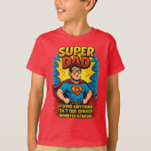 Super Dad Gift - Vaderdag Superhero Comic T-shirt (Voorkant)