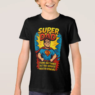 Super Dad Gift - Vaderdag Superhero Comic Tri-Blend Shirt