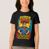 Super Dad Gift - Vaderdag Superhero Comic Tri-Blend Shirt (Voorkant)