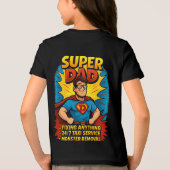 Super Dad Gift - Vaderdag Superhero Comic Tri-Blend Shirt (Achterkant)