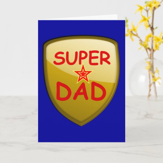 Super Dad Gold Shield Kaart (Gele Bloem)