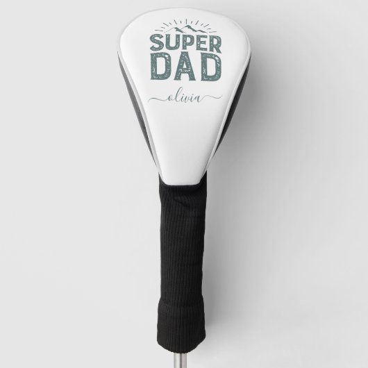 Super Dad Golf Head Cover – Gepersonaliseerde Vade (Voorkant)