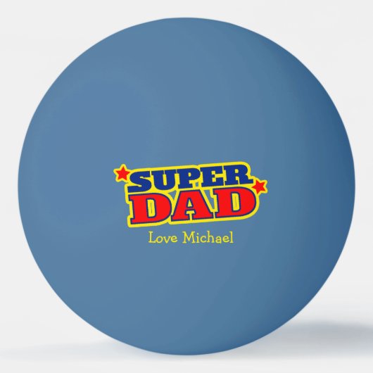 Super dad graphics en je eigen foto pingpongbal (Voorkant)