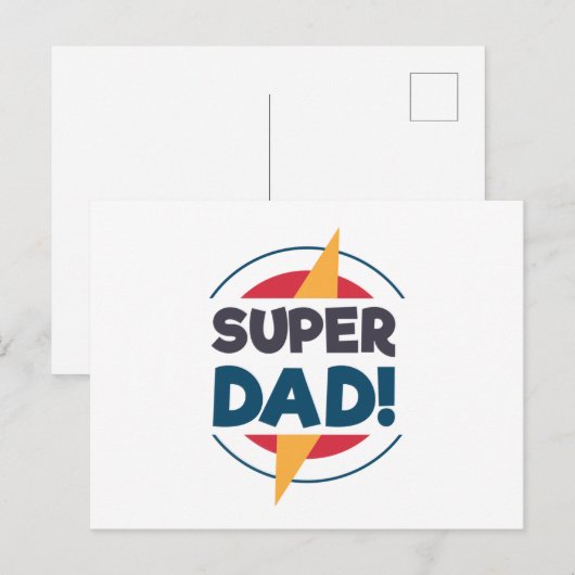 Super Dad Happy Vaderdag | BRIEFKAART (Voorkant / Achterkant)