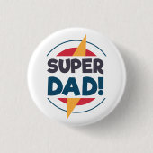 Super Dad Happy Vaderdag | Pin-Button Ronde Button 3,2 Cm (Voorkant)