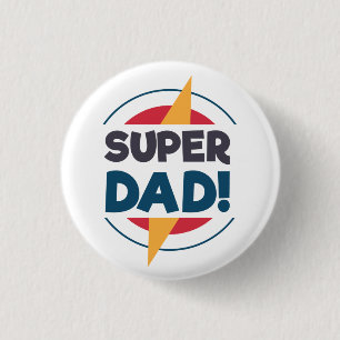 Super Dad Happy Vaderdag Pin-Button Ronde Button 3,2 Cm