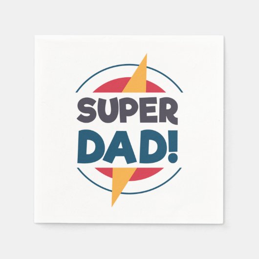 Super Dad Happy Vaderdag | Servet (Voorkant)
