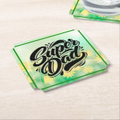 Super Dad Held Typography Ontwerp-67888 Kartonnen Onderzetters (Gekanteld)