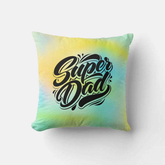 Super Dad Held Typography Ontwerp-67888 Kussen (Voorkant)