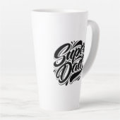 Super Dad Held Typography Ontwerp-67888 Latte Mok (Rechterhoek)