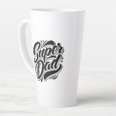 Super Dad Held Typography Ontwerp-67888 Latte Mok (Linkerhoek)