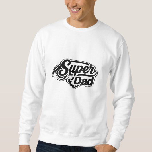 Super Dad Hero Shield - Vaderdag Geschenk Trui (Voorkant)