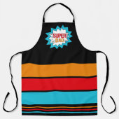 SUPER DAD Hero Theme Yellow Red Blue Black Schort (Voorkant)