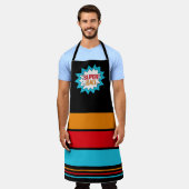 SUPER DAD Hero Theme Yellow Red Blue Black Schort (Gedragen)