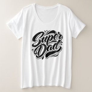 Super Dad Hero Typografie Design-67888 Trui Grote Maat T-shirt