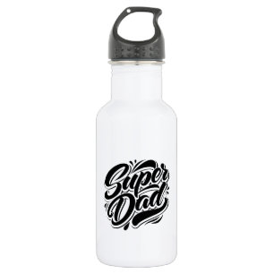 Super Dad Hero Typografie Ontwerp-67888 Waterfles