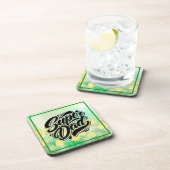 Super Dad Hero Typography Design-67888 Bier Onderzetter (Rechterzijde)