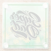 Super Dad Hero Typography Design-67888 Glazen Onderzetter (Achterkant)