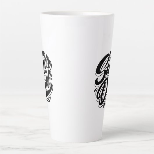 Super Dad Hero Typography Design-67888 Latte Mok (Voorkant)