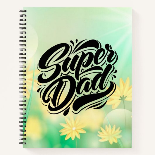Super Dad Hero Typography Design-67888 Notitieboek (Voorkant)