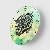 Super Dad Hero Typography Design-67888 Ronde Klok (Hoek)