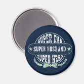 Super Dad Husband Hero Fathers Day Magneet (Voorkant / Achterkant)