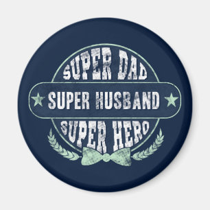 Super Dad Husband Hero Fathers Day Magneet