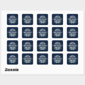 Super Dad Husband Hero Fathers Day Vierkante Sticker (Vel)