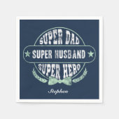 Super Dad Husband Hero Vaderdag Custom Servet (Voorkant)