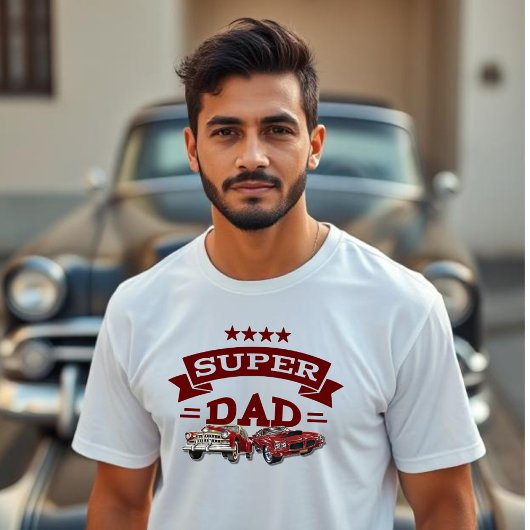 Super Dad, klassieke auto's T-shirt