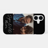 Super DAD Modern Script 1 Foto iPhone 16 Hoesje (Achterkant horizontaal)