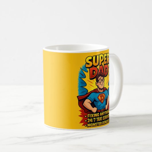 Super Dad Mok: het perfecte Vaderdag cadeau! Koffiemok (Voorkant rechts)