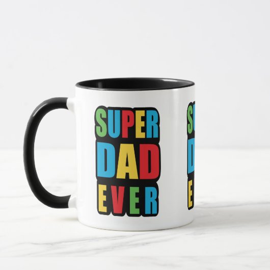 Super Dad Mok - Papa cadeau voor vader, vaders ver (Links)