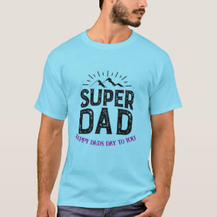 SUPER DAD Mountains Custom T-shirt voor vaders Day
