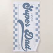 Super Dad opgericht | Monogram Strandlaken (Voorkant)